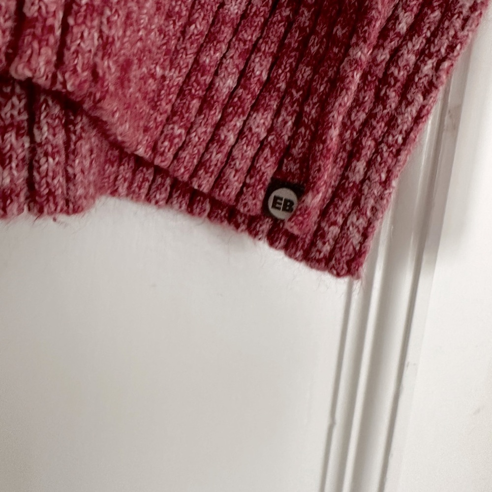 Eddie Bauer Rest & Repeat Funnel Neck Sweater Size Large EUC - Berry - Picture 2 of 4